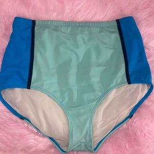 Torrid Color Block High Waisted Swim Bottoms